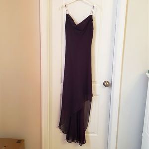 Purple asymmetrical formal dress- sz 7-8